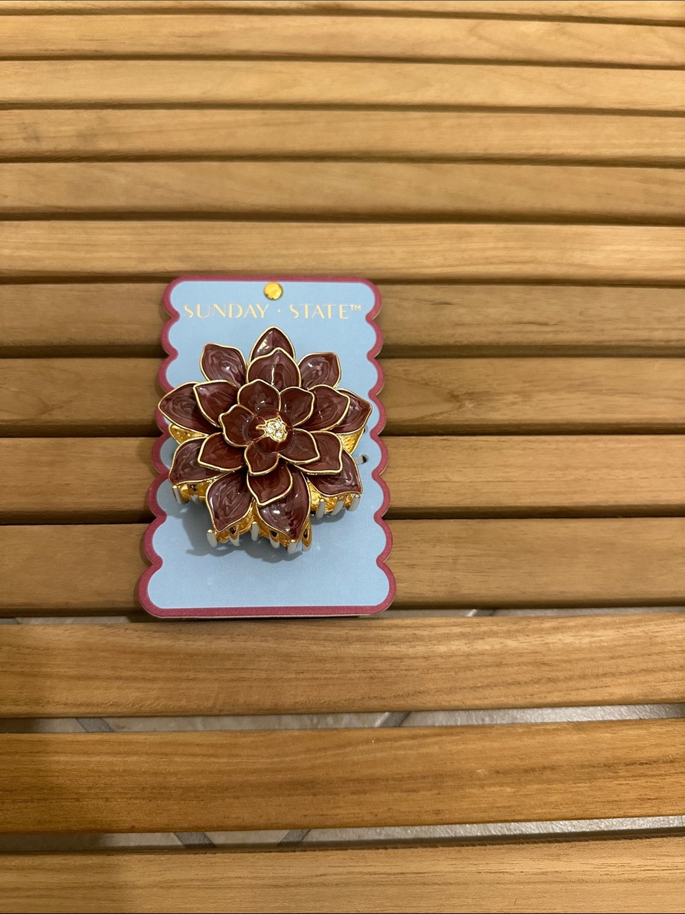 Sunday State Enameled Flower Metal Hair Clip